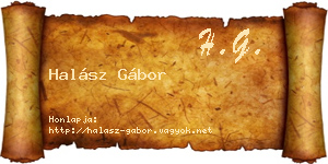 Halász Gábor névjegykártya