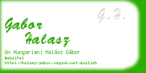 gabor halasz business card