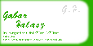 gabor halasz business card